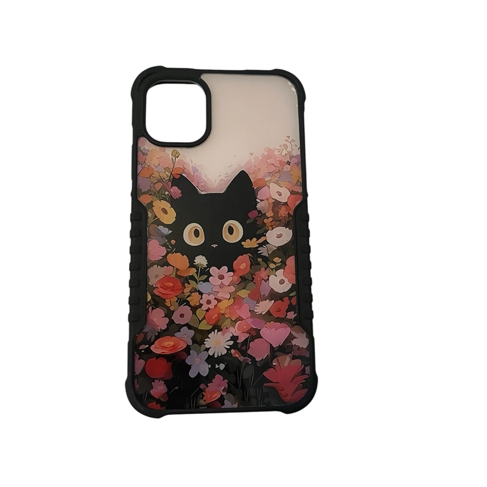 Black Cat Floral iPhone 11 Case